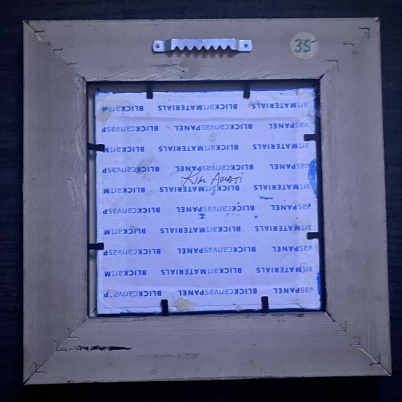 Kim Amati Original Button Flower Garden Mixed Media‎ Framed Art - Picture 3 of 6